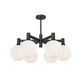 Castilla 29-in Chandelier — Matte Black/Opal Matte Glass