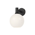 Castilla 8-in Wall/Vanity Light — Matte Black/Opal Matte Glass