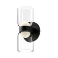 Cedar 11-in Wall Sconce — Black/Clear