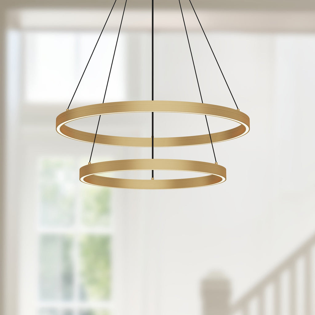 Cerchio 24-in 2 Layer Chandelier