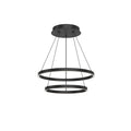 Cerchio 24-in 2 Layer Chandelier — Black [Universal Voltage and 0-10 Dimming]