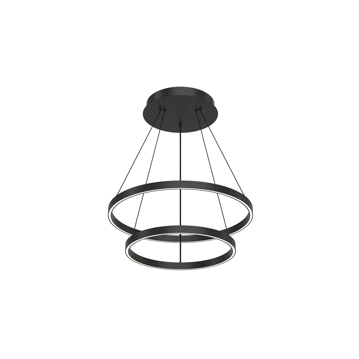 Cerchio 24-in 2 Layer Chandelier