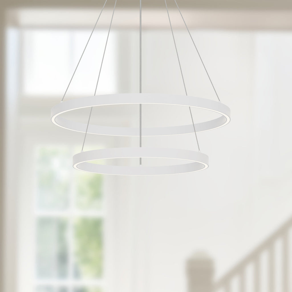 Cerchio 24-in 2 Layer Chandelier
