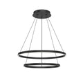 Cerchio 32-in 2 Layer Chandelier — Black [Universal Voltage and 0-10 Dimming]