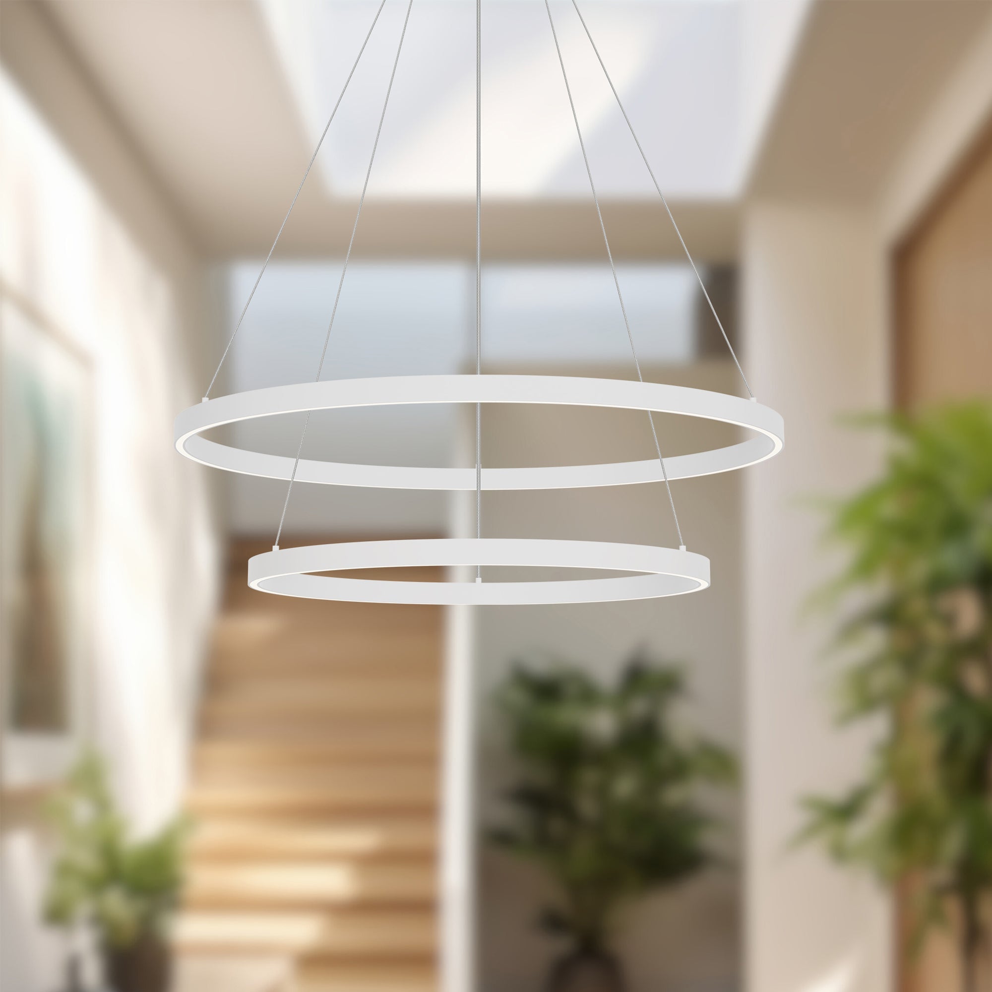 Cerchio 32-in 2 Layer Chandelier