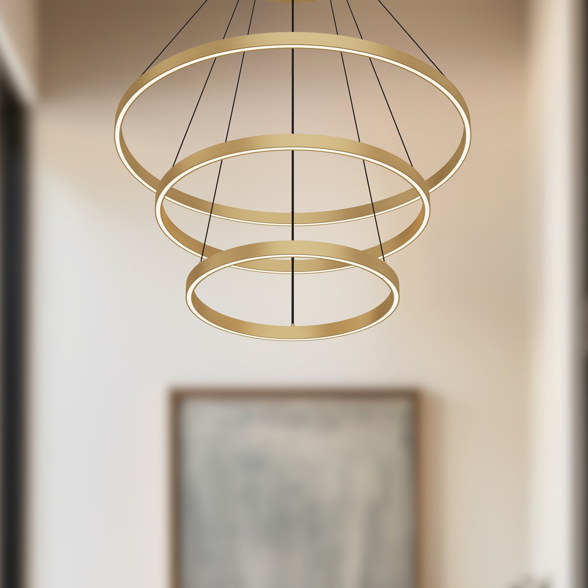 Cerchio 32-in 3 Layer Chandelier