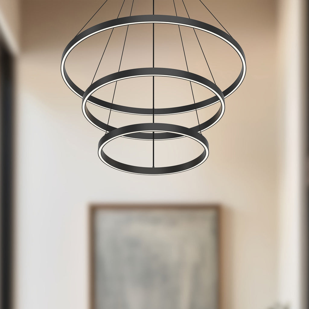 Cerchio 32-in 3 Layer Chandelier