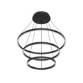 Cerchio 32-in 3 Layer Chandelier — Black [Universal Voltage and 0-10 Dimming]