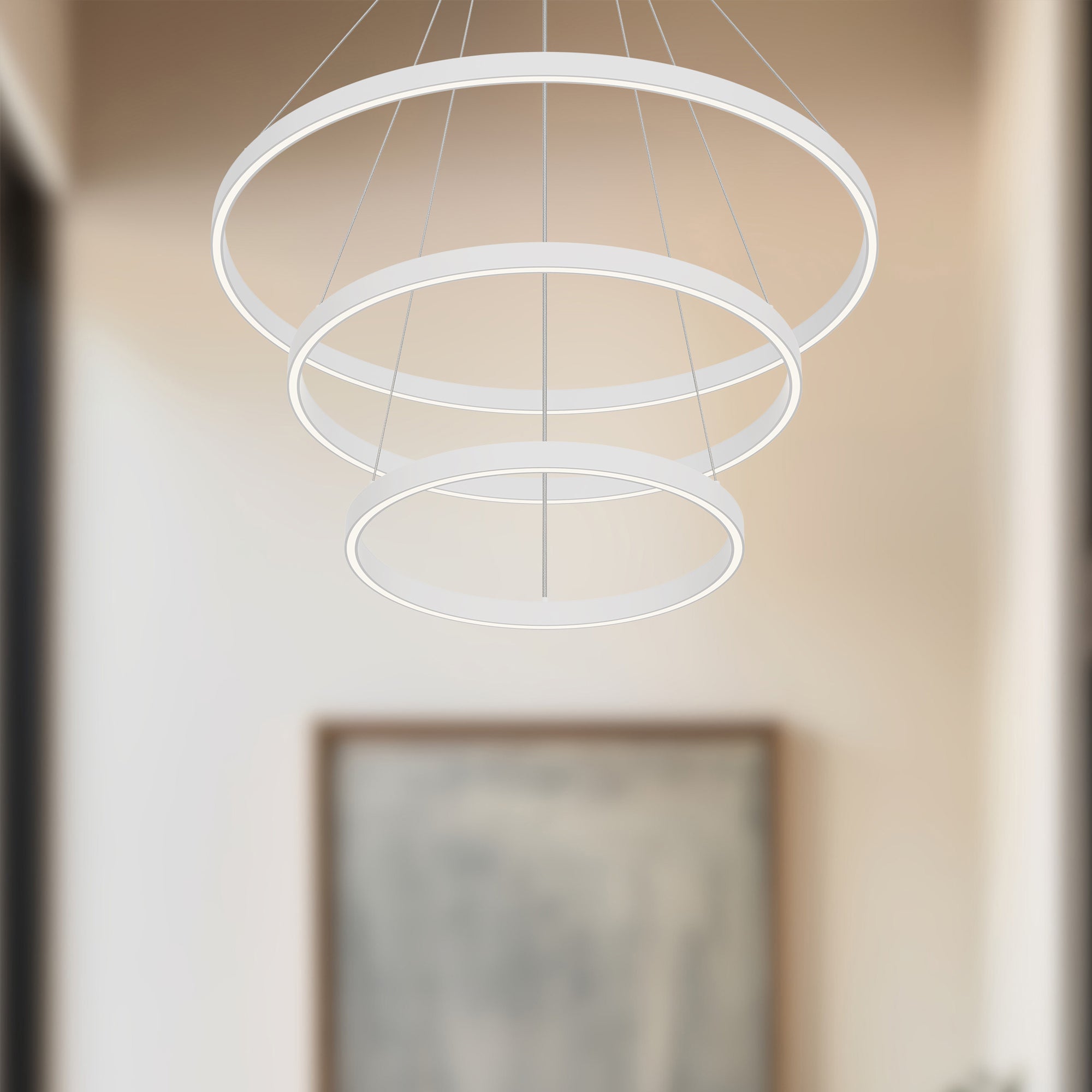 Cerchio 32-in 3 Layer Chandelier