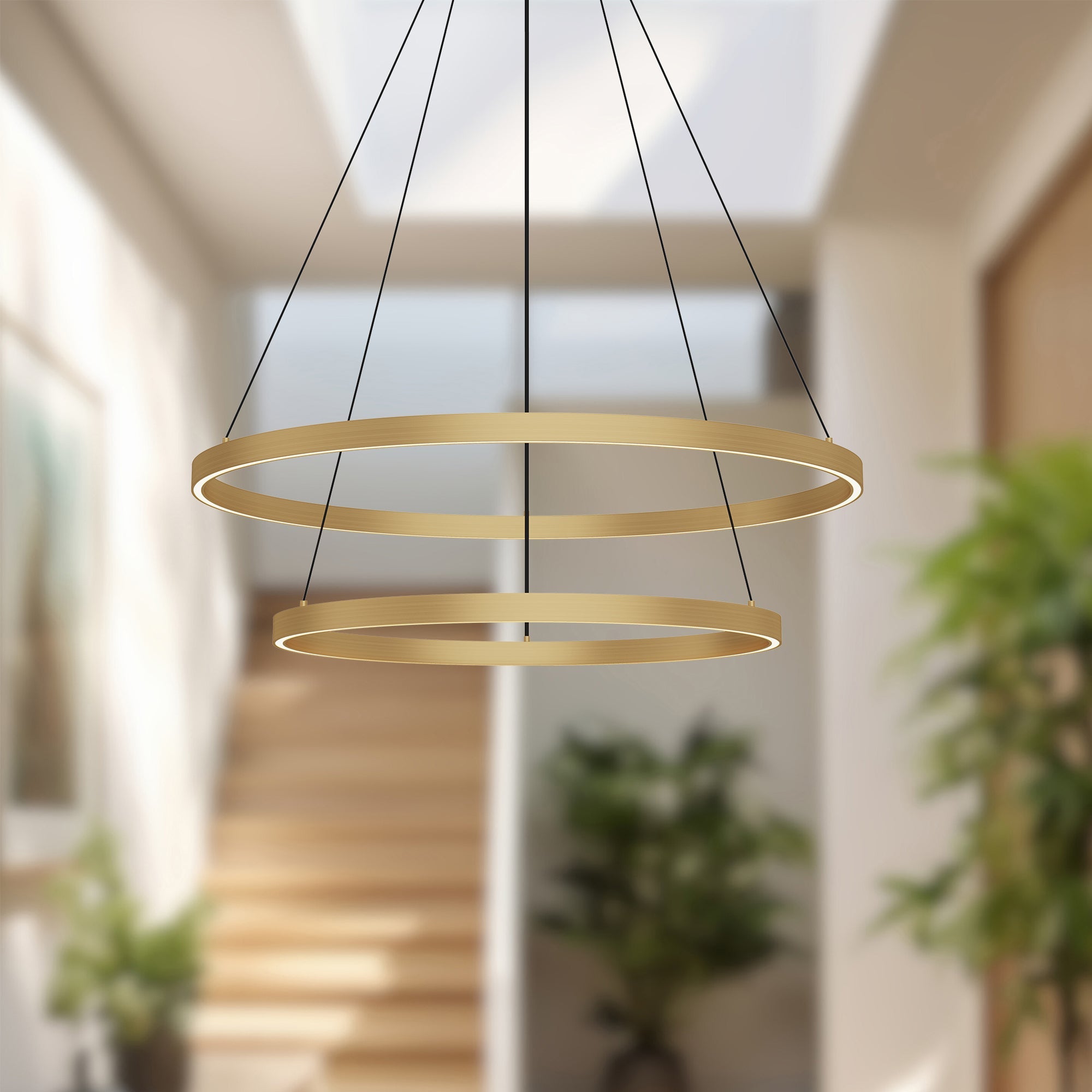 Cerchio 32-in 2 Layer Up/Down Chandelier