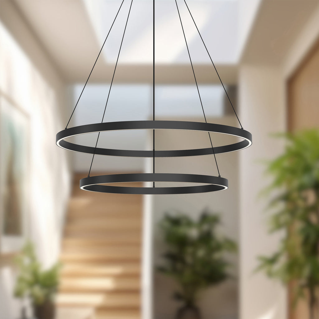 Cerchio 32-in 2 Layer Up/Down Chandelier