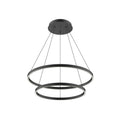Cerchio 32-in 2 Layer Up/Down Chandelier — Black [Universal Voltage and 0-10 Dimming]