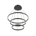 Cerchio 32-in 3 Layer Up/Down Chandelier — Black [Universal Voltage and 0-10 Dimming]
