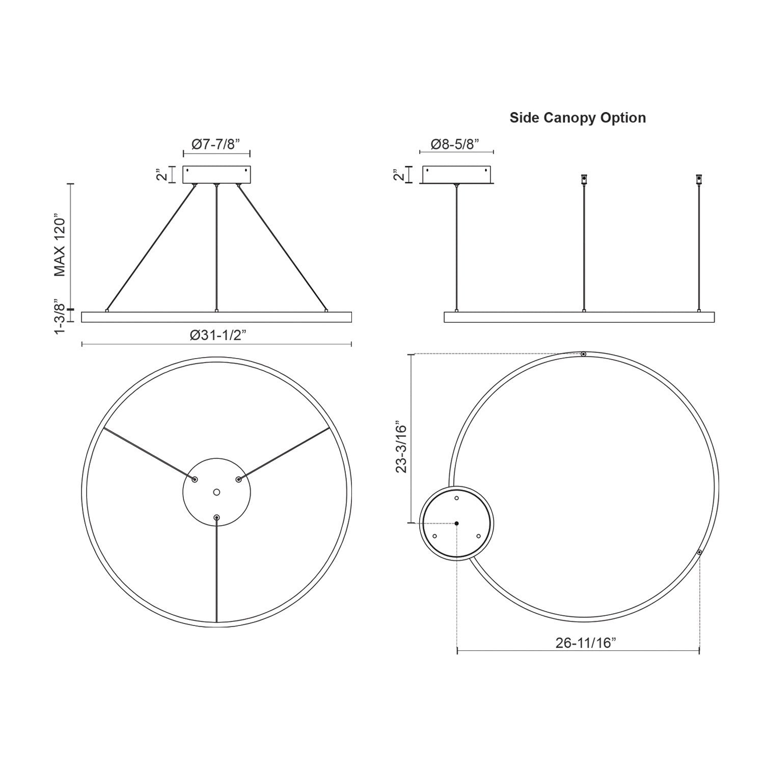 Cerchio 32-in Pendant