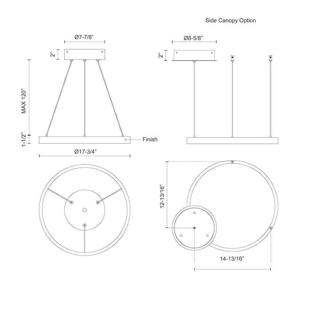 Cerchio 18-in Up/Down Pendant