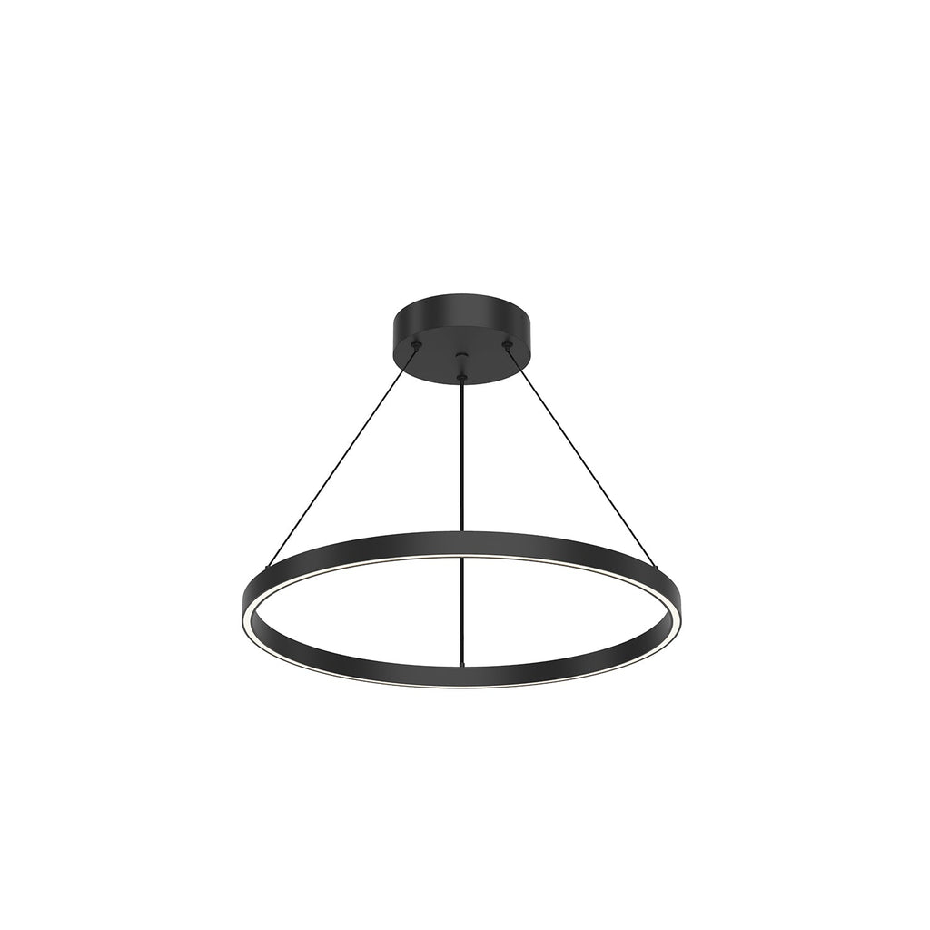 Cerchio 24-in Up/Down Pendant — Black [Universal Voltage and 0-10 Dimming]