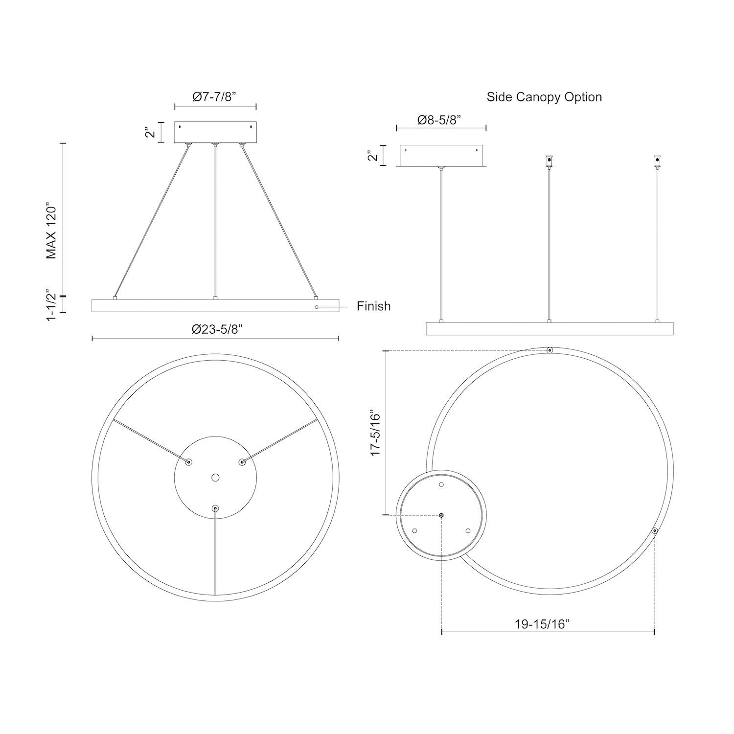 Cerchio 24-in Up/Down Pendant