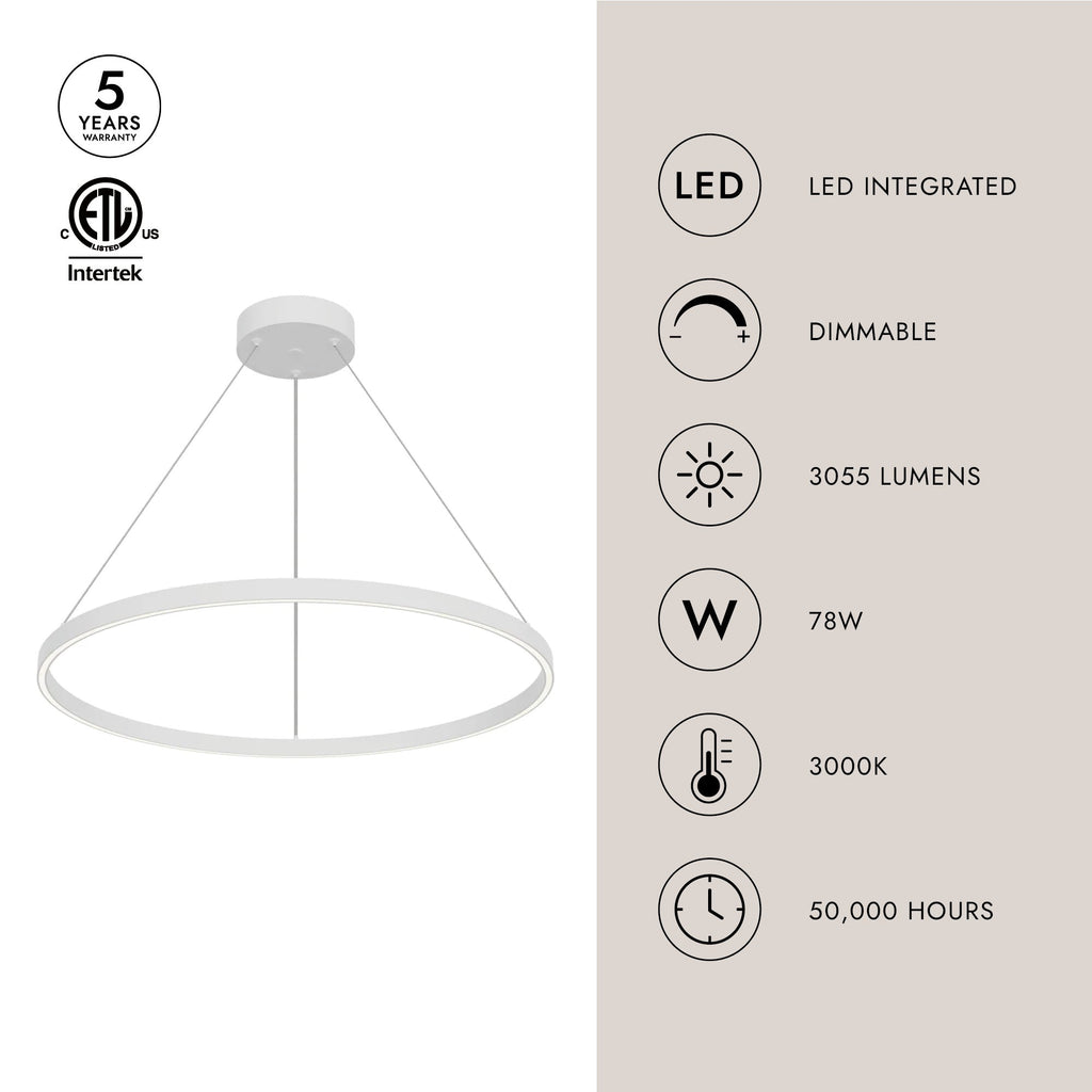 Cerchio 32-in Up/Down Pendant