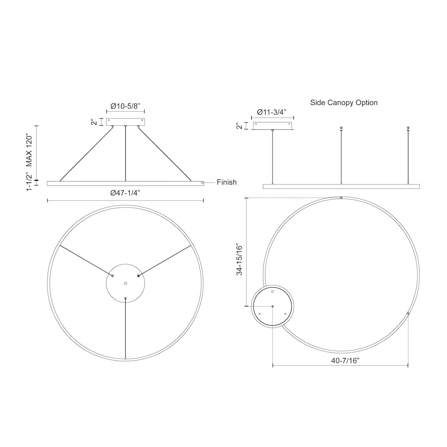 Cerchio 48-in Up/Down Pendant