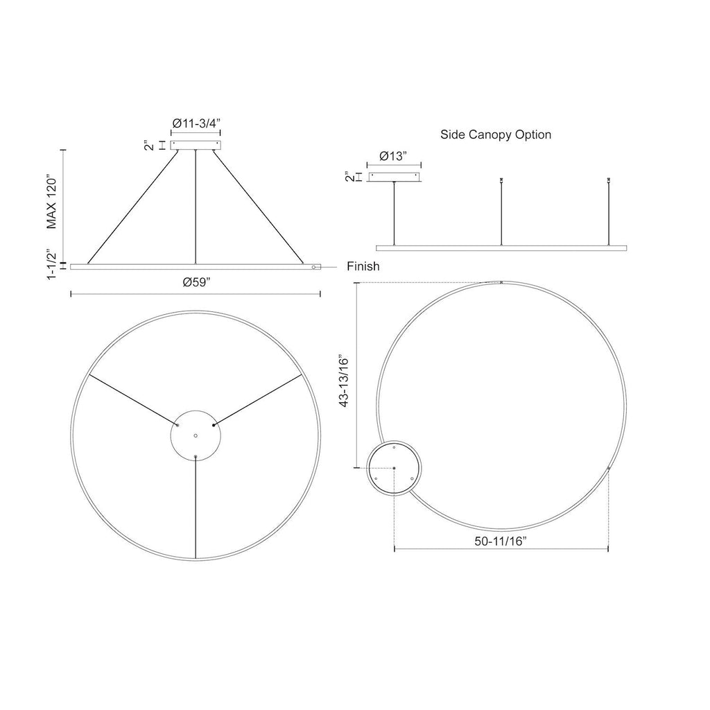 Cerchio 60-in Up/Down Pendant