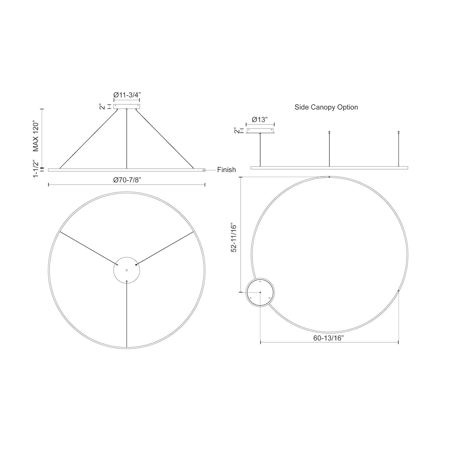 Cerchio 72-in Up/Down Pendant