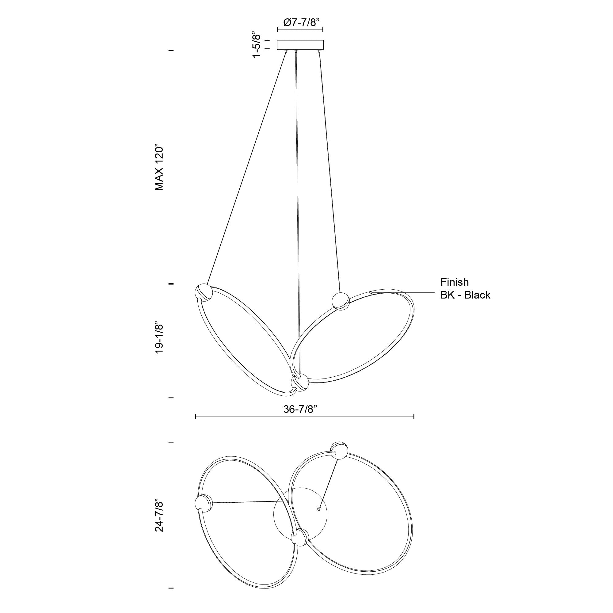 Isho 2-Light Chandelier