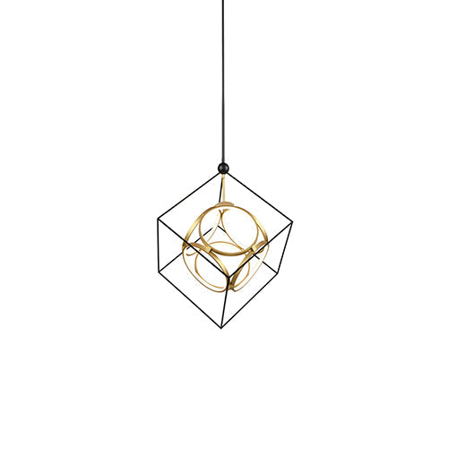 Monza 26-in Chandelier — Black/Antique Brass [Universal Voltage]