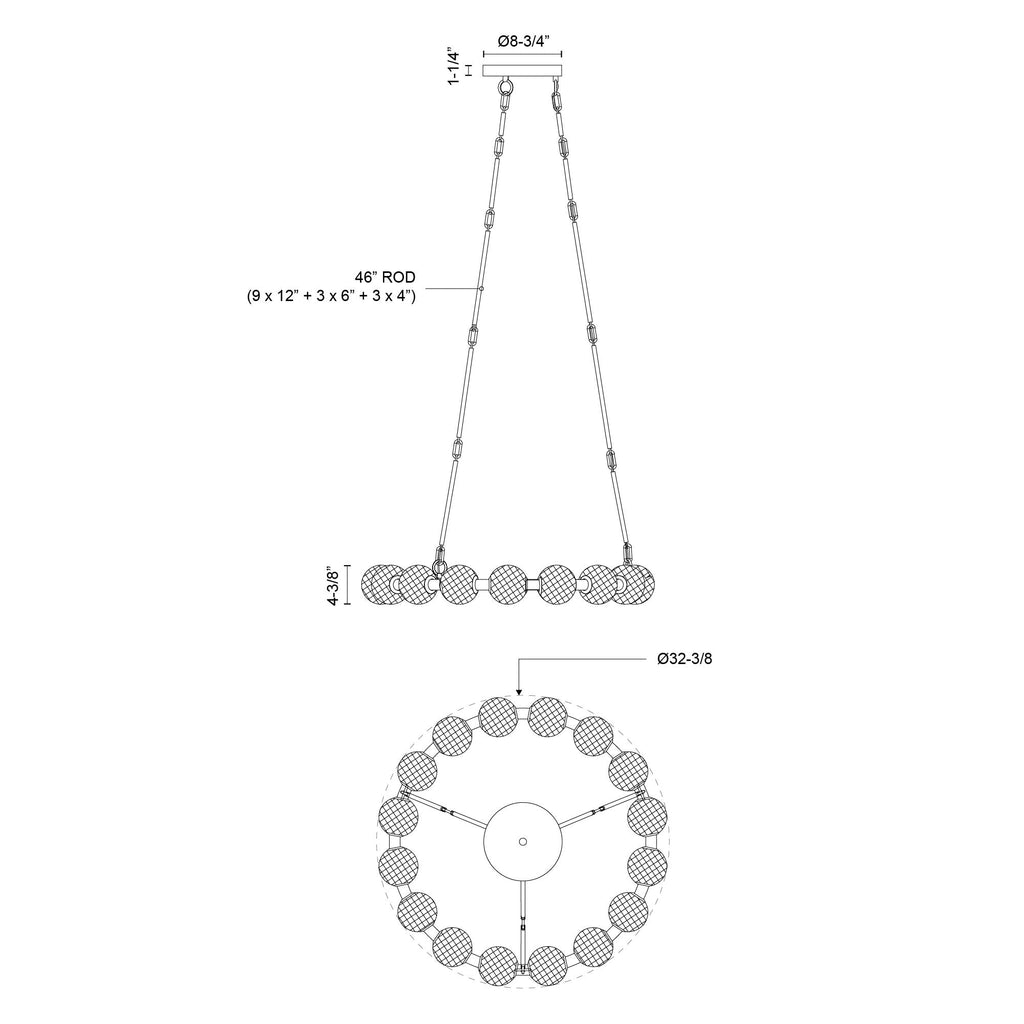 Marni 32-in Chandelier