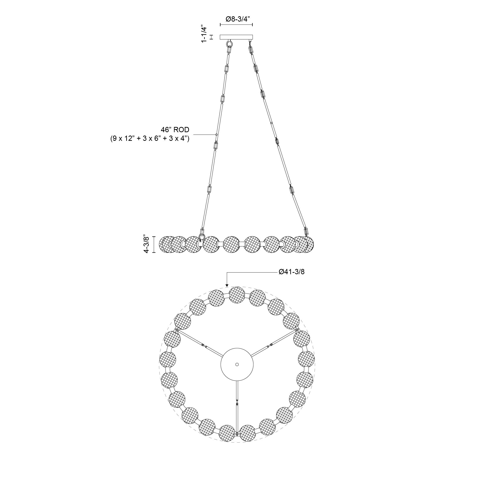 Marni 41-in Chandelier