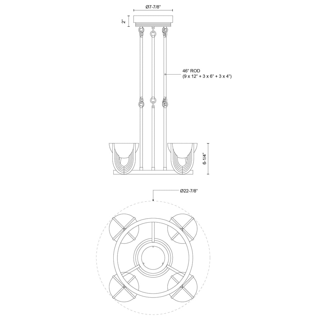Colette 23-in Chandelier
