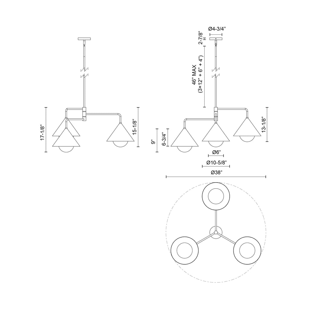 Remy 38-in Chandelier