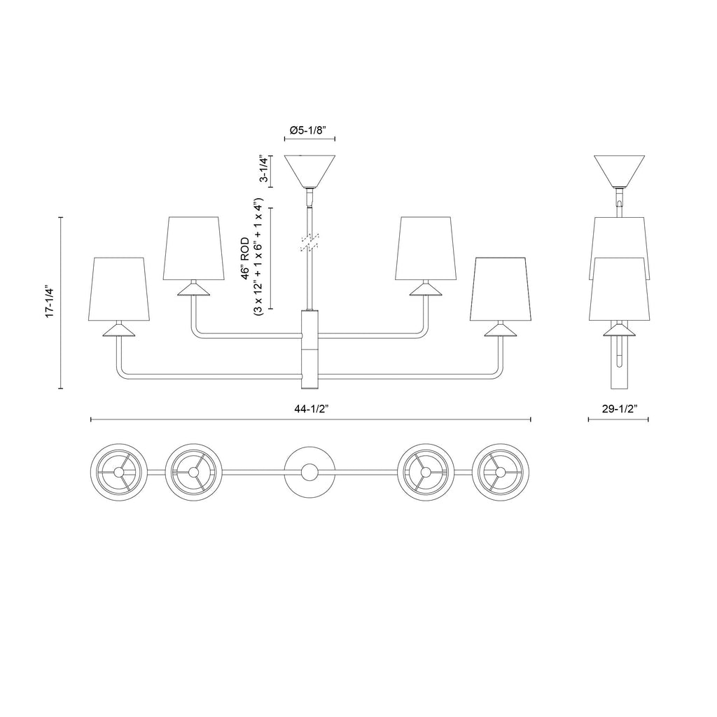 Bridgette 45-in Chandelier