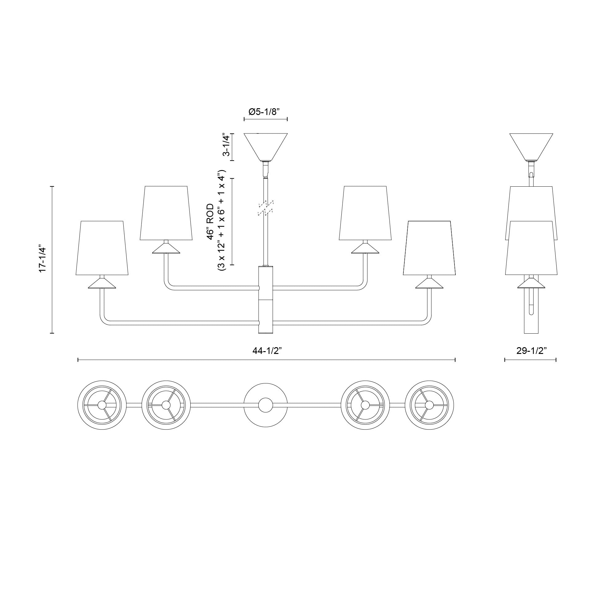 Bridgette 45-in Chandelier