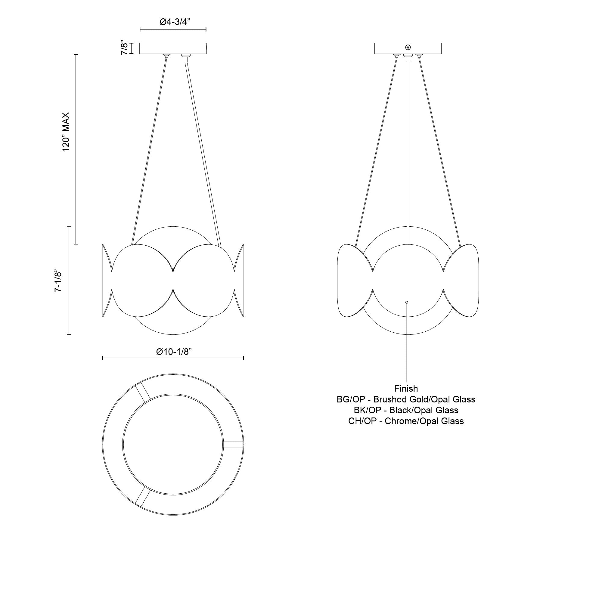 Ciel 10-in Chandelier
