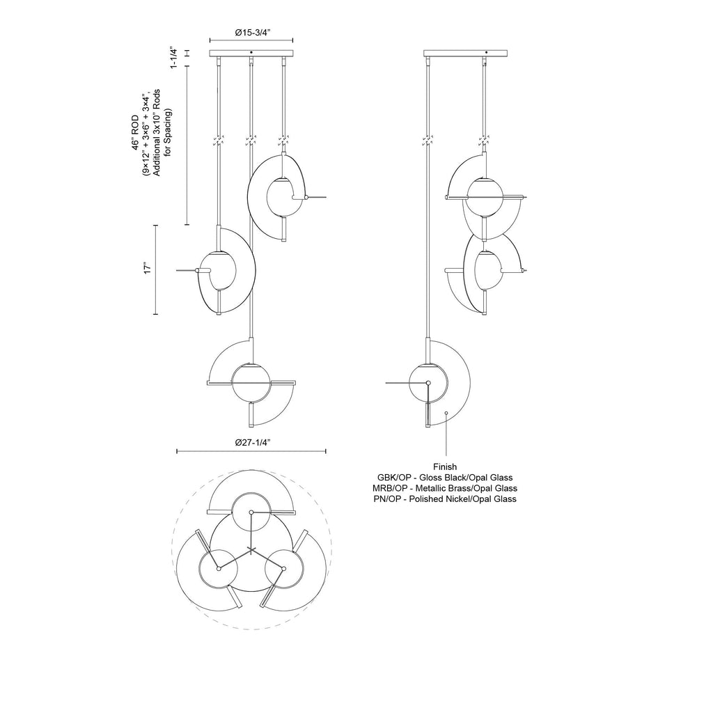 Scorpio 27-in Chandelier