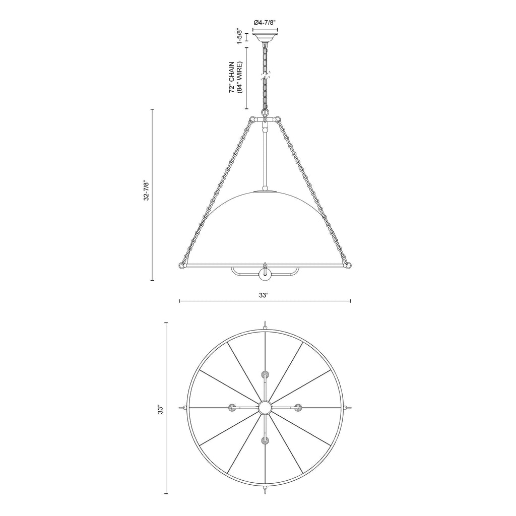 Crosby 33-in Chandelier