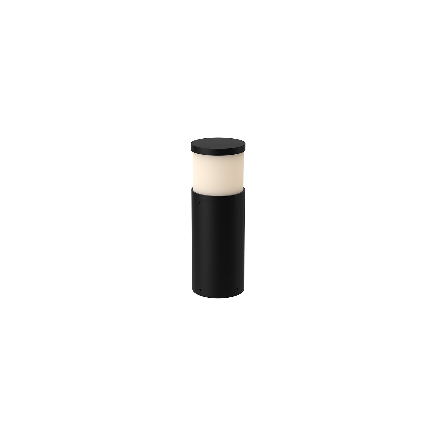 Chadworth 18-in Exterior Bollard — Black [Universal Voltage]