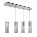 Champagne 4-in 4 Head Multi Pendant — Chrome