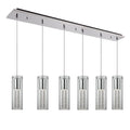 Champagne 4-in 6 Head Multi Pendant — Chrome