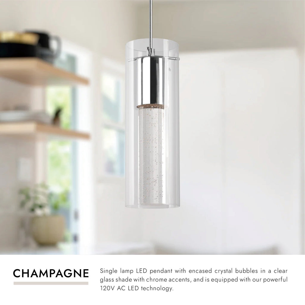 Champagne 4-in Pendant