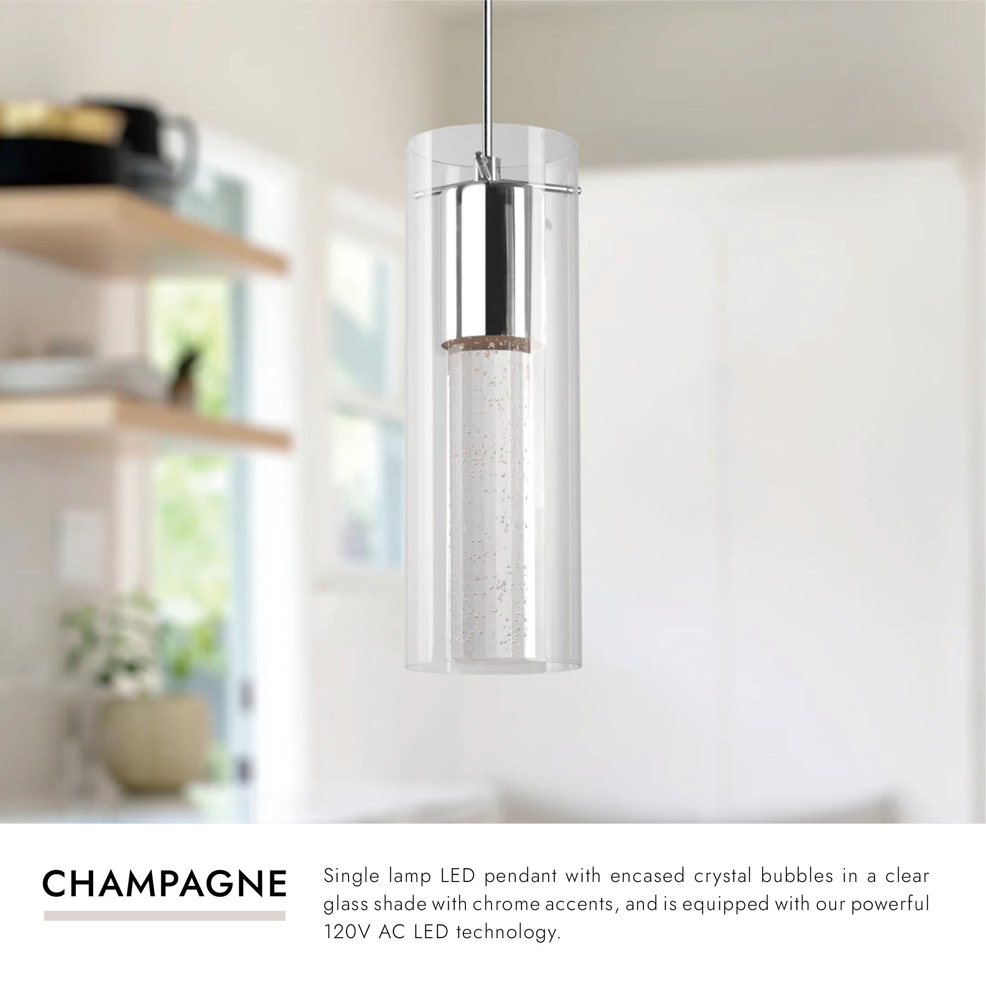 Champagne 4-in Pendant