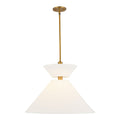 Chapelle 22-in Pendant — Aged Gold/White Linen