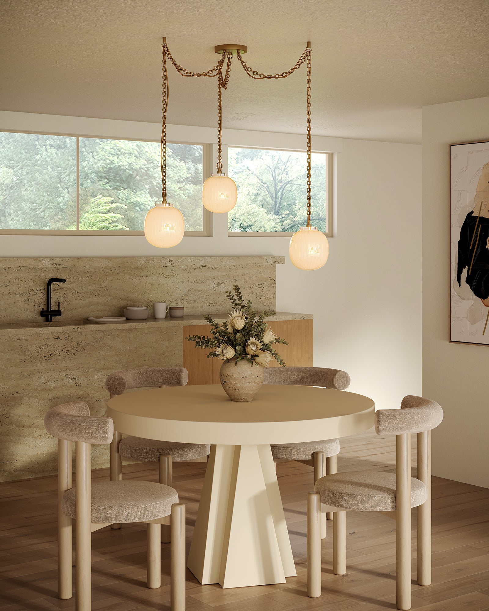 Cherise 7-in 3-Head Multi Pendant