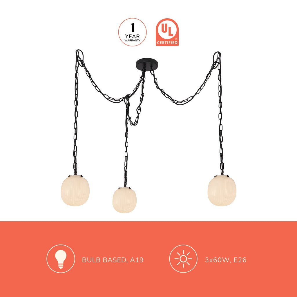 Cherise 7-in 3-Head Multi Pendant