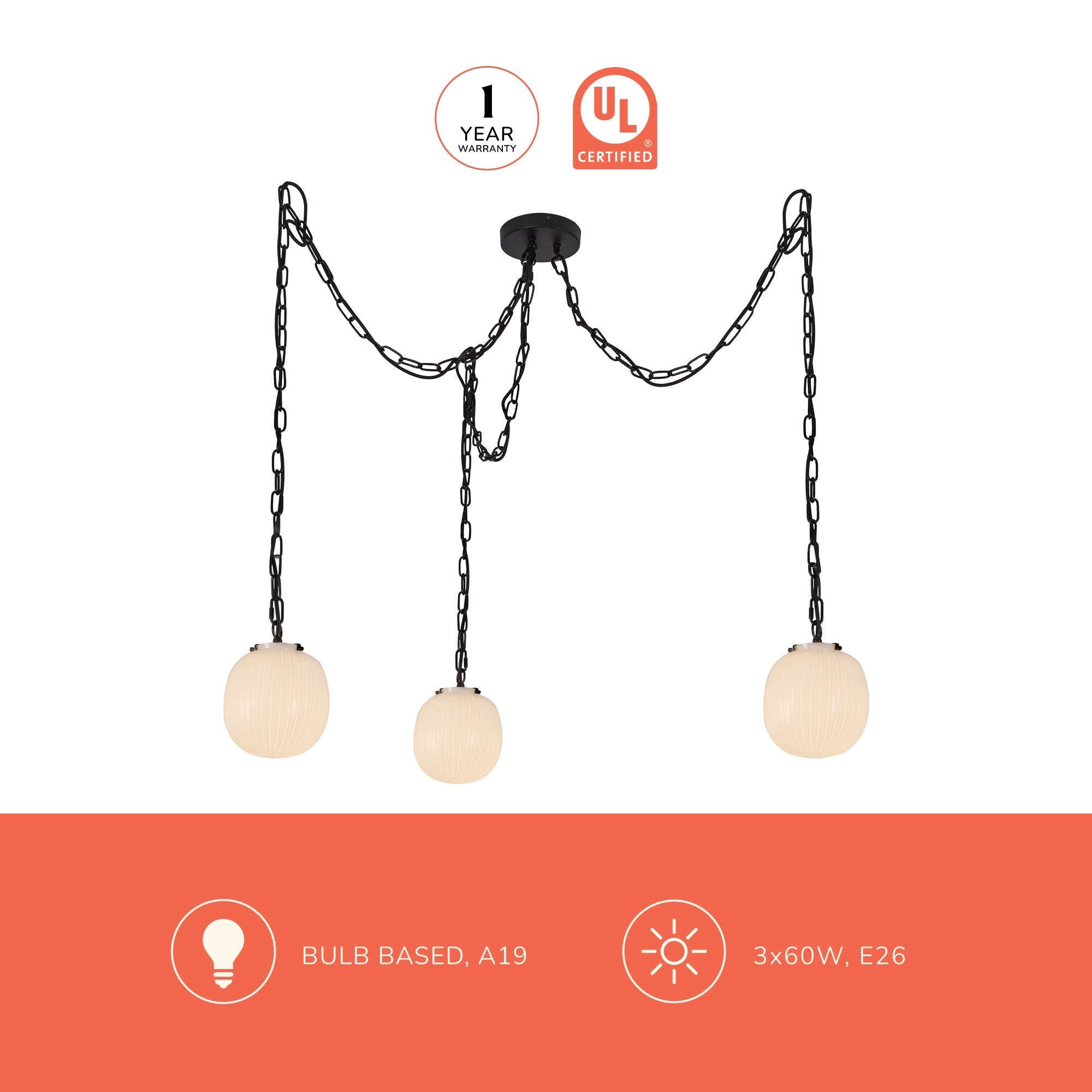 Cherise 7-in 3-Head Multi Pendant