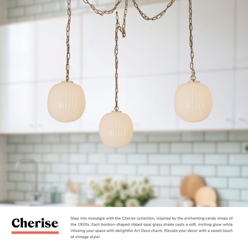 Cherise 12-in 3-Head Multi Pendant
