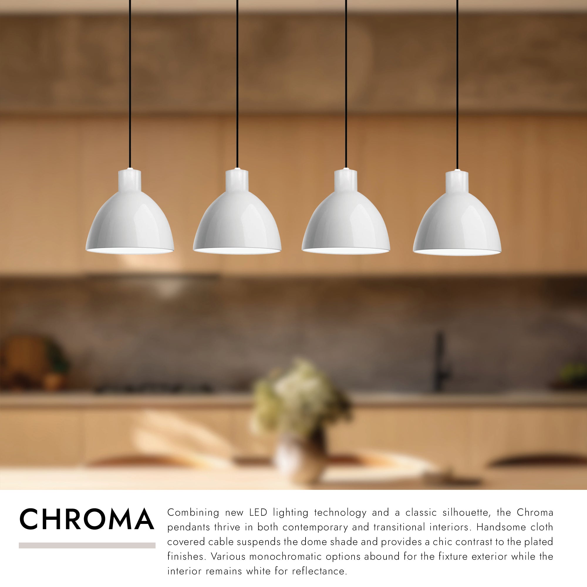 Chroma 6-in 4 Head Multi Pendant