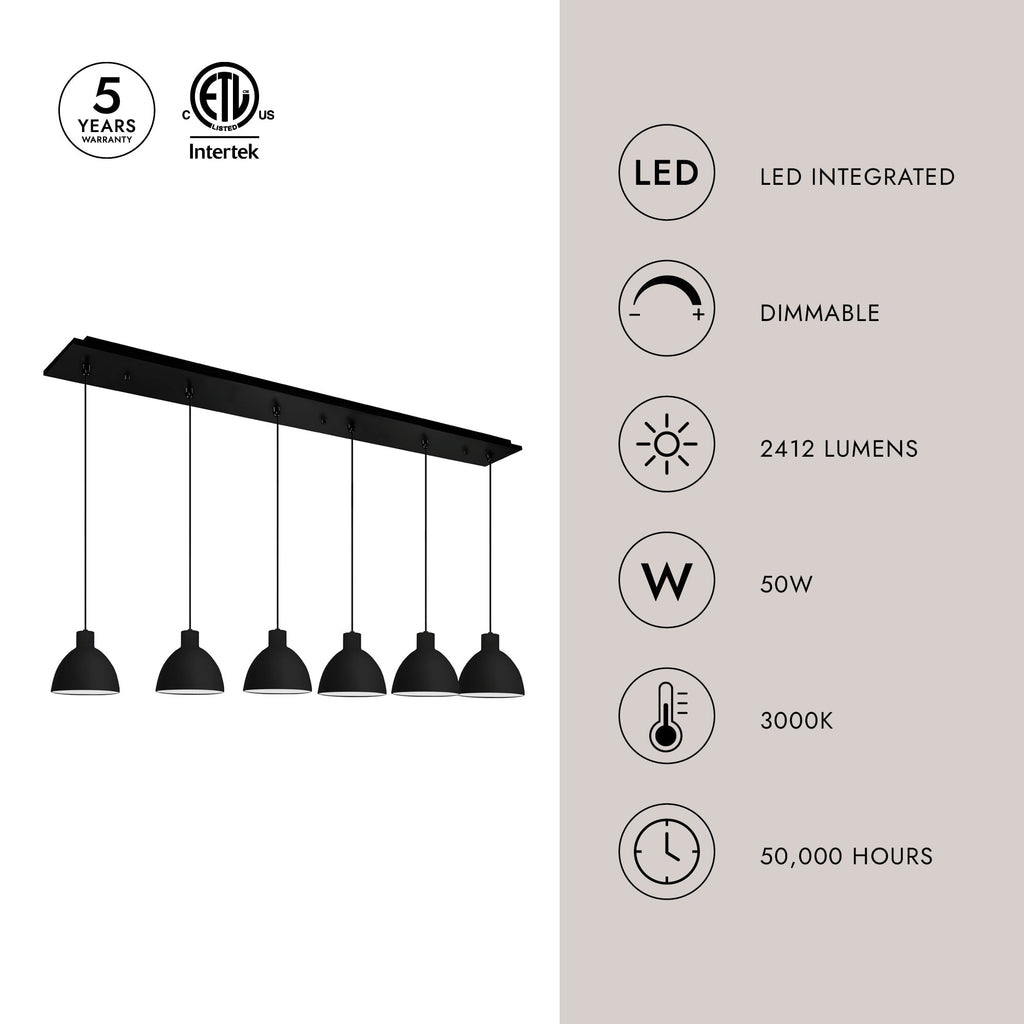 Chroma 6-in 6 Head Multi Pendant