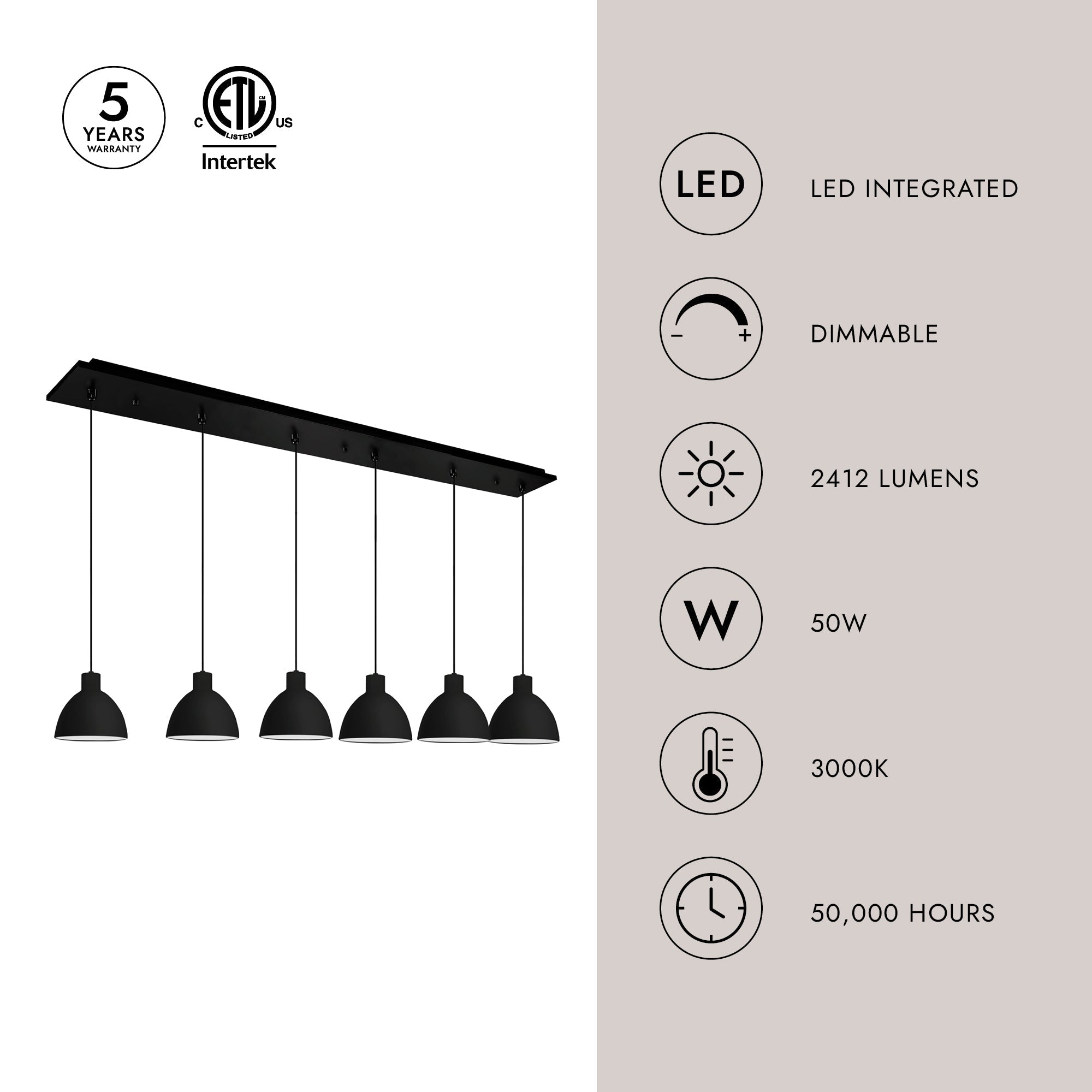 Chroma 6-in 6 Head Multi Pendant