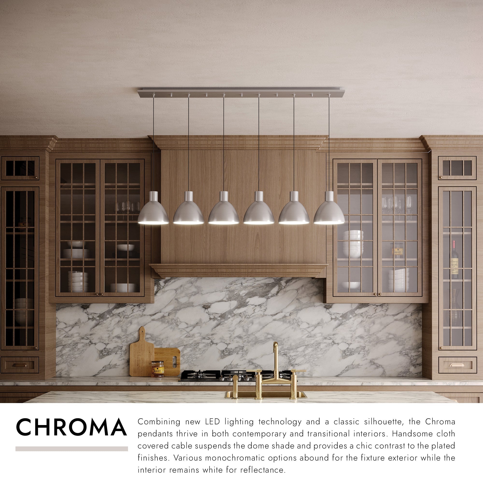 Chroma 6-in 6 Head Multi Pendant